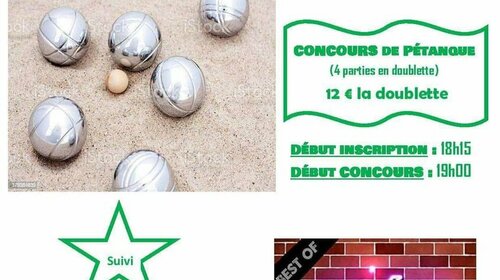 concours de pétanque et BAL des années 80