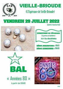 concours de pétanque et BAL des années 80